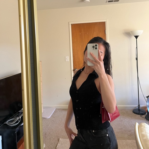 Black Mango Sleeveless Top size xs - Picture 2 of 3